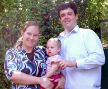 Figure 3. The Corder family in Santiago: Jennifer (left), Vivian and Stuartt.