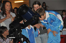 Figure 2: Young people particularly enjoyed looking through a telescope at a Star Party.