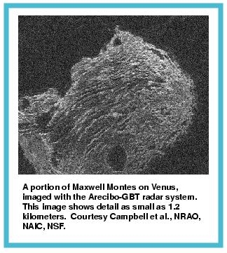 GBT-Arecibo Radar Image of Maxwell Montes on Venus