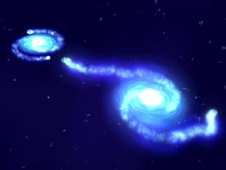 Artist's Conception of Interacting Galaxies