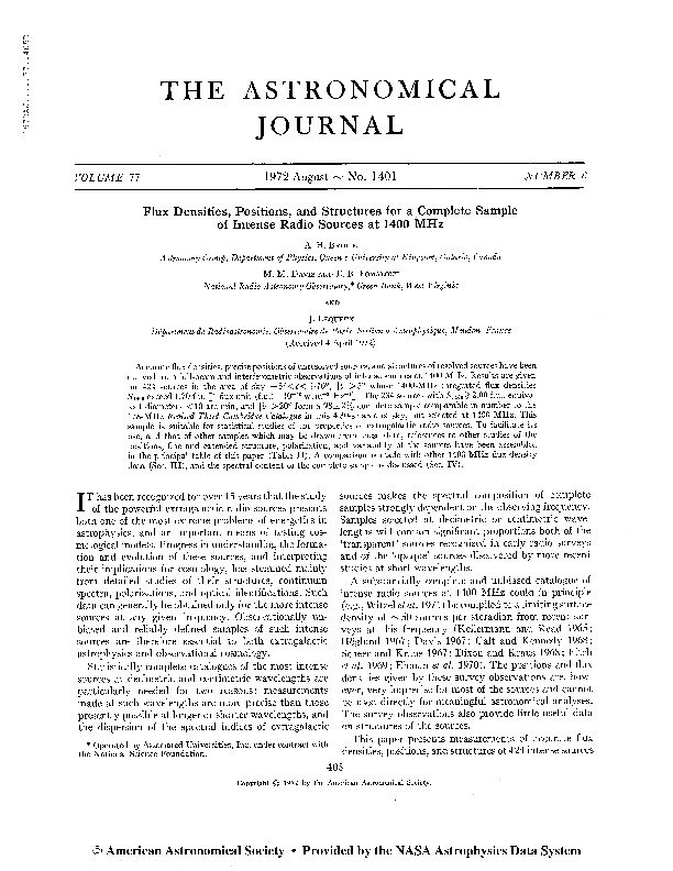1972-Bridle-Davis-Fomalont-Lequeux-Flux-densities-Positions-Structures-for-Complete-Sample-of-Radio-Sources-at-1400-MHz-AJ-77-405B.pdf