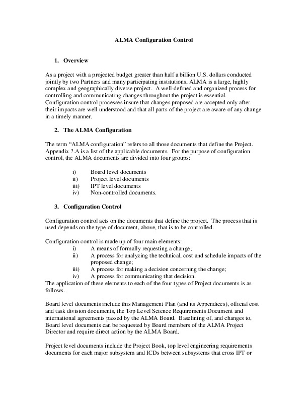 http://jump2.nrao.edu/dbtw-wpd/Textbase/Documents/brown-ALMA-Configuration-Control-4feb2002.pdf