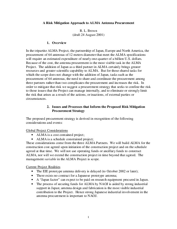 http://jump2.nrao.edu/dbtw-wpd/Textbase/Documents/brown-Risk-Mitigation-Approach-ALMAAntProc-24aug2001.pdf