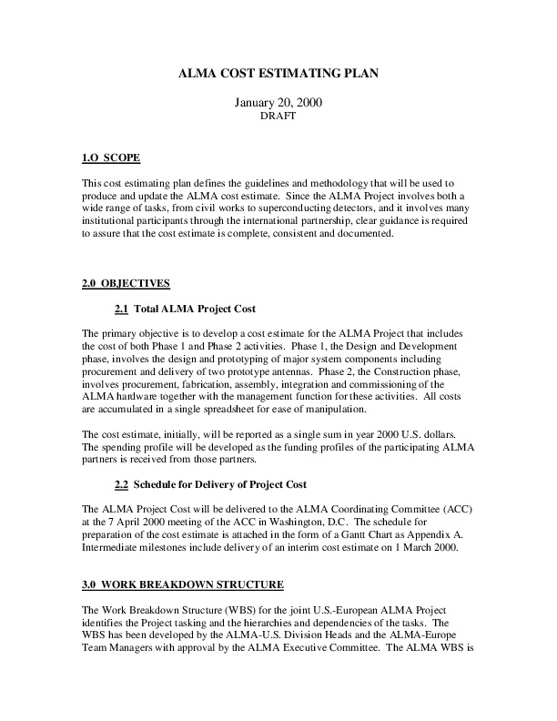 http://jump2.nrao.edu/dbtw-wpd/Textbase/Documents/brown-ALMA-cost-estimating-plan-draft-1jan2000.pdf