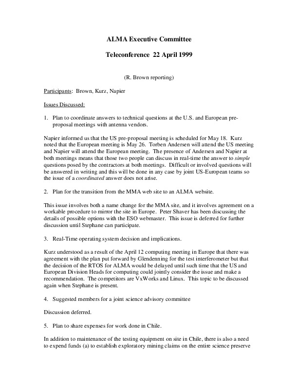 http://jump2.nrao.edu/dbtw-wpd/Textbase/Documents/brown-ALMA-Exec-Comm-telecon_22apr1999.pdf