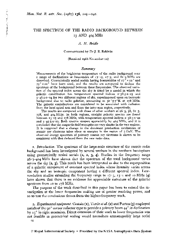 1967-Bridle-Spectrum-of-Radio-Background-between-13-and-404-MHz-MNRAS-136-219-240.pdf