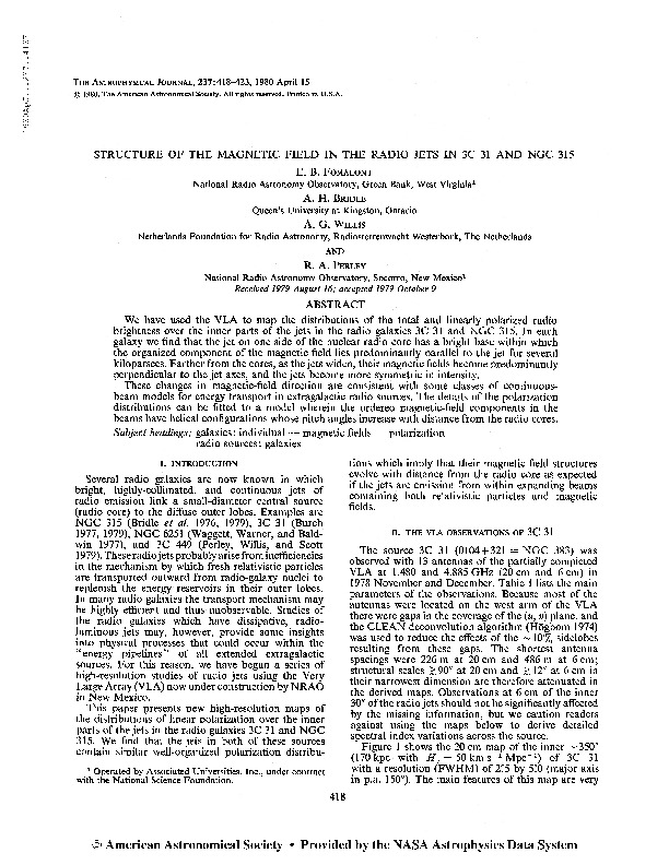 1980-Fomalont-Bridle-Willis-Perley-Structure-of-Magnetic-field-in-Jets-in-3C31-and-NGC315-ApJ-237-418F.pdf