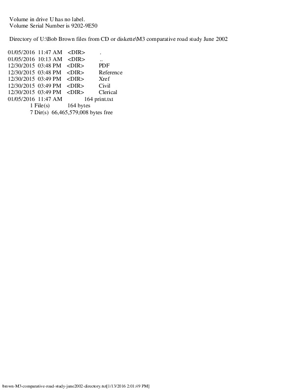 http://jump2.nrao.edu/dbtw-wpd/Textbase/Documents/brown-M3-comparative-road-study-june2002-directory.pdf