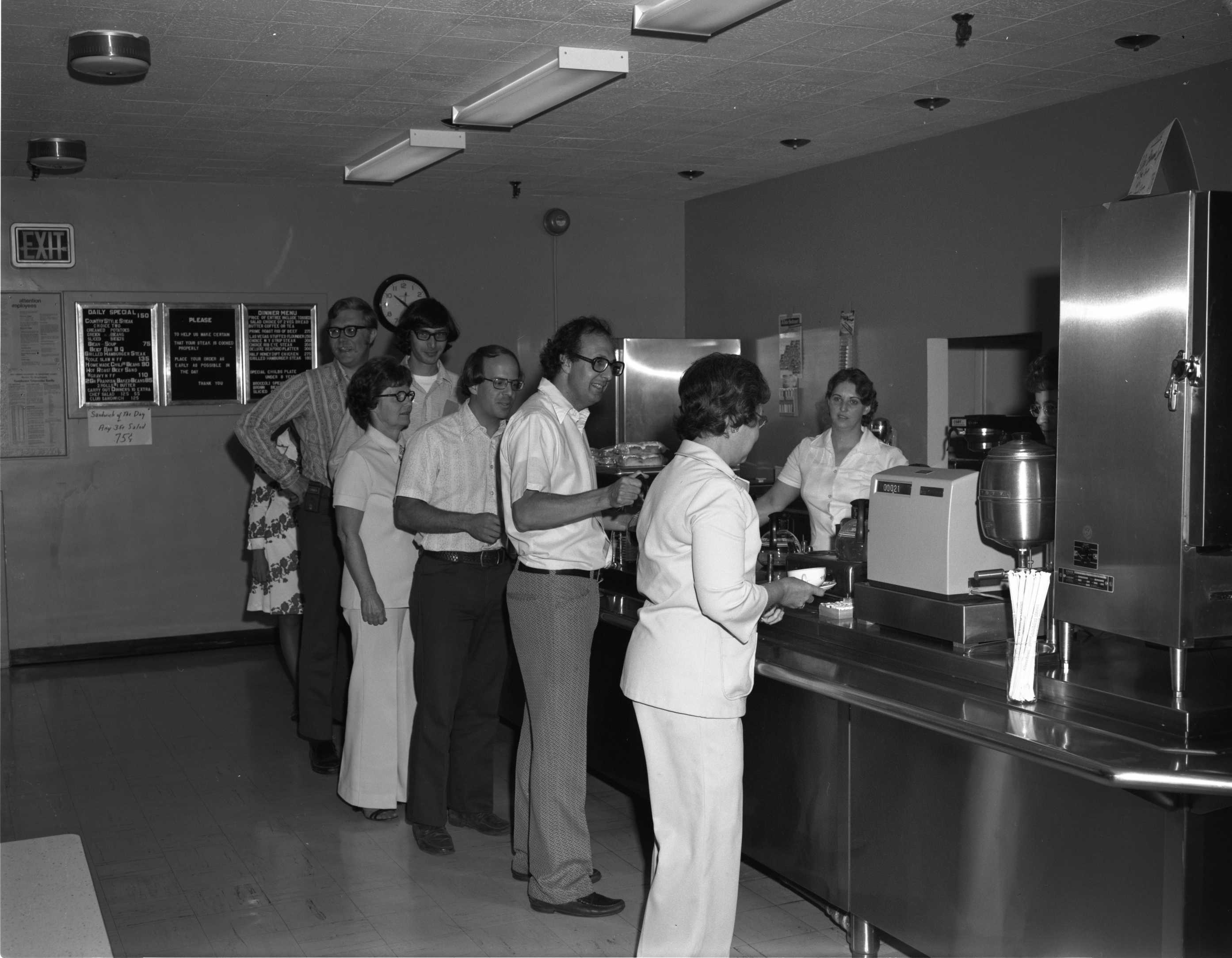 Ken Kellermann and others in Green Bank cafeteria