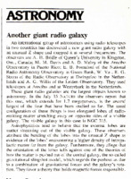 Another Giant Radio Galaxy