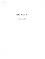 ALMA Project Plan, 18 October 2002