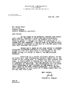 Charles H. Schauer to Grote Reber re: Reber&#039;s letter to Science; possible future visit from doctoral student in geography
