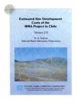 Site Planning - Estimated Site Development Costs of the MMA Project in Chile Version 2.0
