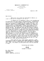 Charles H. Schauer to Grote Reber re: Early radio equipment for Smithsonian