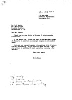 Grote Reber to I.M. Levitt re: Sending photos of apparatus; request for reprints of article