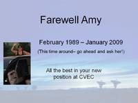 Farewell party for Amy Shepherd, 8 January 2009, Charlottesville