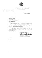 Leonard D. Tuthill to Grote Reber re: Invitation to dedication of Haleakala Observatory Satellite Tracking Station on 8/2/1958