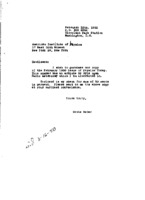 Grote Reber to American Institute of Physics re: Request and payment for February 1950 Physics Today