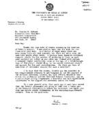 Harlan J. Smith to Charles H. Schauer re: Praise for Reber; hope Reber has given up fight with Congress over astronomy funding; praise for Research Corp work