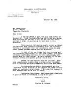 Charles H. Schauer to Grote Reber re: Acknowledgement of Reber&#039;s 10/19/1956 letter