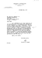 Charles H. Schauer to Walter E. Thwaite, Jr. re: Expected arrival of Reber&#039;s telescope model in Research Corp Chicago office