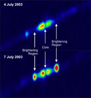 SS 433 Brightening Regions