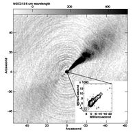 VLA &amp; VLBA Jet Image NGC 315