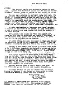 Grote Reber to Jennie Ewanoski re: Surveyor working on antenna site; request for Shklovsky&#039;s Cosmic Radio Waves; request for pedometers