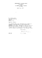 Correspondence from H. R. Crane to Grote Reber