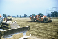 Earth movers leveling the ground plane for Big Ear