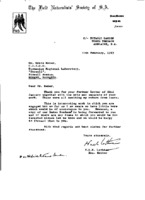 Noel Lothian to Grote Reber re: Lothian&#039;s reply to GR&#039;s letter of 1/22/1963. Sending Adelaide Botanic Garden Index Seminum