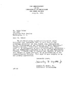 Stanley P. Wyatt, Jr to Grote Reber re: Request for reference copies of reprints for use in U Mich graduate course in radio astronomy