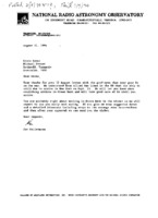 Kenneth I. Kellermann to Grote Reber re: Thanks for shipping information; request for suggested itinerary for spring 1995 visit