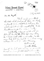 Grote Reber to Stanley P. Wyatt, Jr re: Will send reprints on return from Hawaii