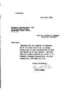 Grote Reber to Harold W. Krueger re: Carbon dating