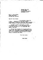 Grote Reber to H.C. Van de Hulst re: Query about A. Peace; invitation to visit Reber at NBS in DC