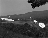 Green Bank Interferometer from Buffalo Mountain, 1971