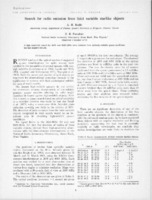 Search for Radio Emission from Faint Variable Starlike Objects