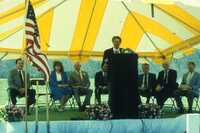 Groundbreaking for the Green Bank Telescope, 1 May 1991
