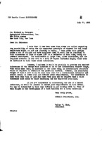 Correspondence: Walter W. Bird to Richard M. Emberson, July 1956