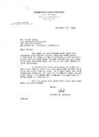 Charles H. Schauer to Grote Reber re: Acknowledgement of Reber&#039;s letter of 11/12/1959