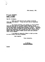 D. Martin to H. M. Groszmann re: Martin&#039;s reply to Groszmann&#039;s letter of 1/22/1965; bean color mutations