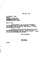 Grote Reber to Bernard S. Finn re: Model of Reber antenna for Smithsonian