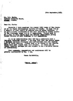 Grote Reber to T. R. Hartz re: Requests copy of Hartz&#039;s report mentioned in JRASC August 1963 and any reports on the Canadian satellite