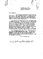 Grote Reber to Schyuler C. Reber, Jr. re: Wedding photos arrived; plans to visit 12/4/1943; inquires about living room rug