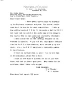 Correspondence from P. T. Miller to Grote Reber