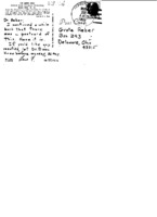 Lew F. to Grote Reber re: Postcard showing reconstructed Reber dish in Green Bank