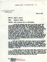 Correspondence: Charles F. Dunbar to Lloyd V. Berkner, July 1956
