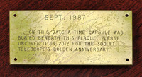Plaque marking location of 300 ft time capsule