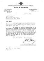 Joseph L. Pawsey to Grote Reber re: Sending reprint on eclipse observations